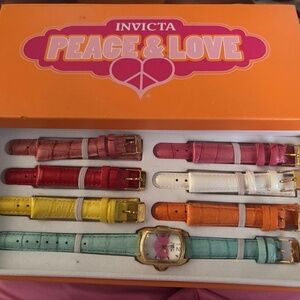Vintage Invicta Peace & Love watch bundle
